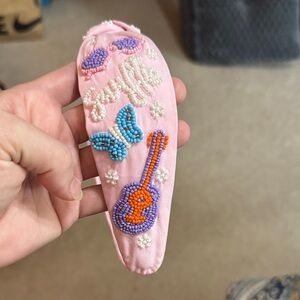 Taylor swift Pink Beaded Hair Headband